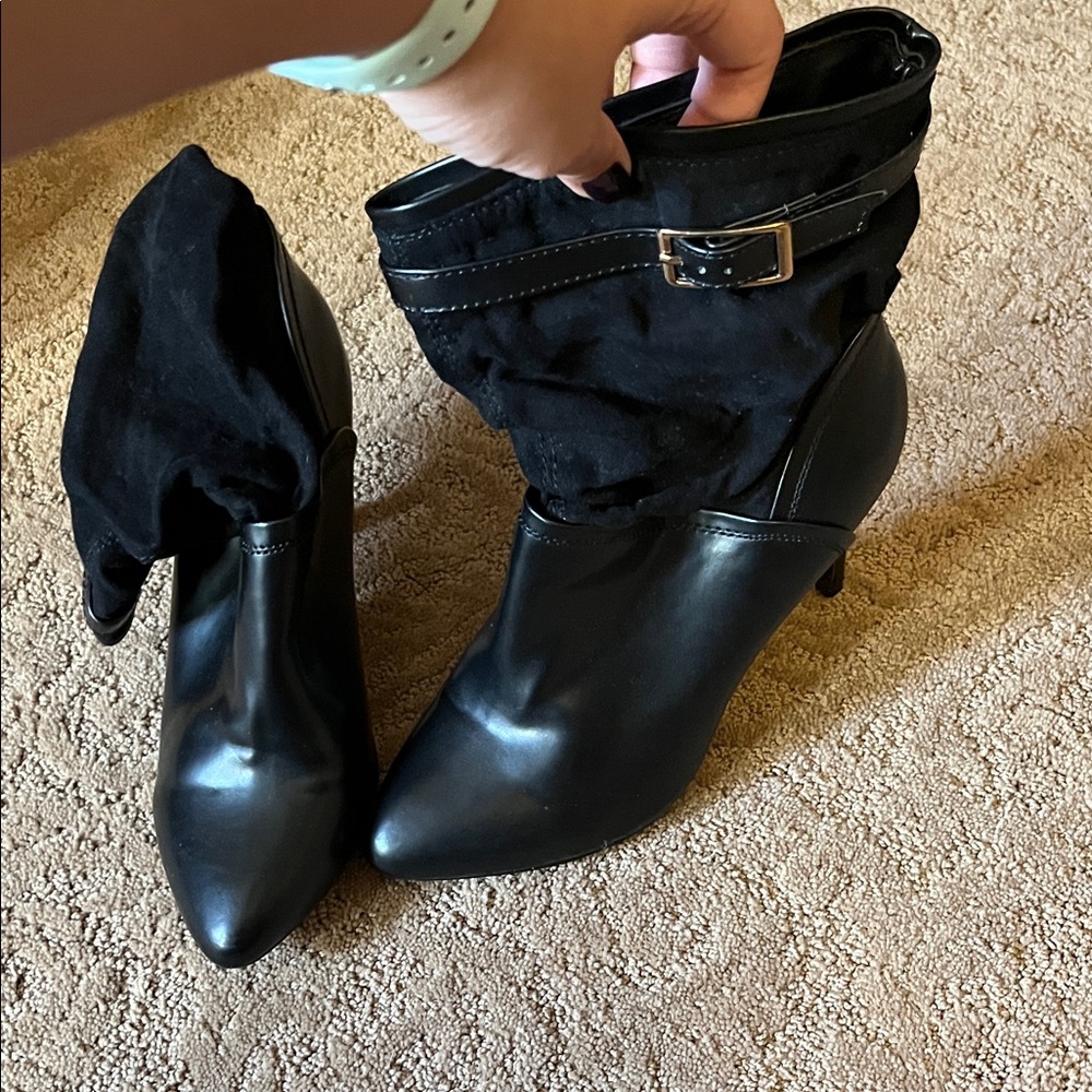 Elegant Black mid calf Boots